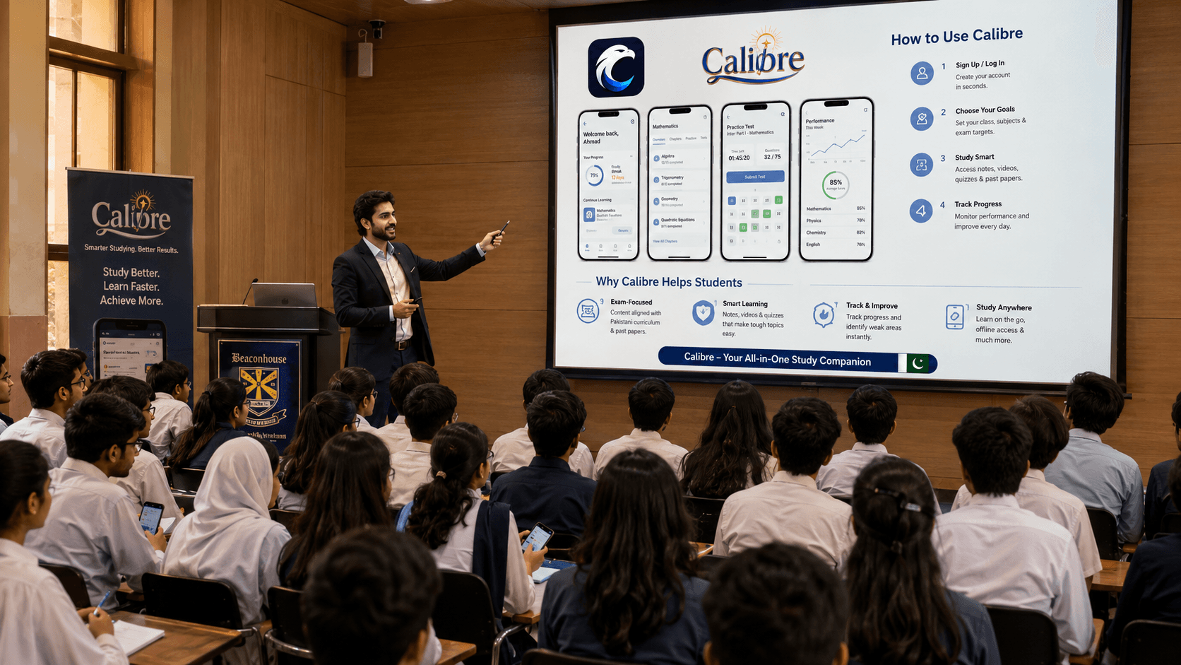How Calibre is used in a Pakistani classroom